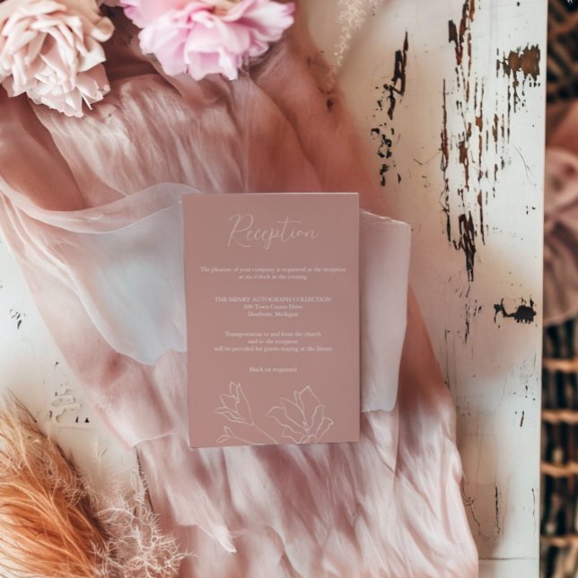 Einsteckkarte | Terracotta Boho Floral Begleitkarte (Von Creator hochgeladen)