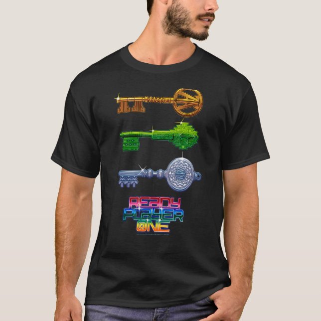 Einstecktasten für den Ready Player T-Shirt (Vorderseite)