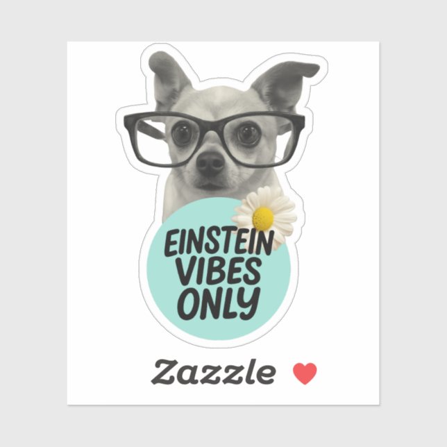 Einstein Vibes only - Smart & Sassy Sticker (Blatt)