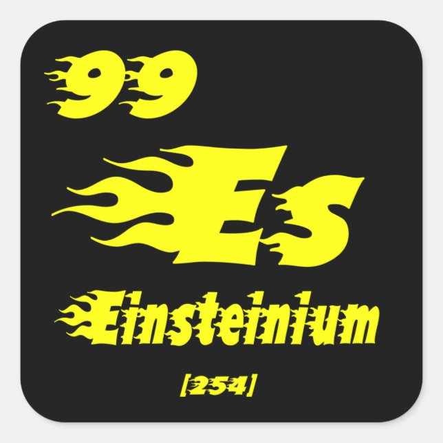 Einsteinium Quadratischer Aufkleber (Vorderseite)