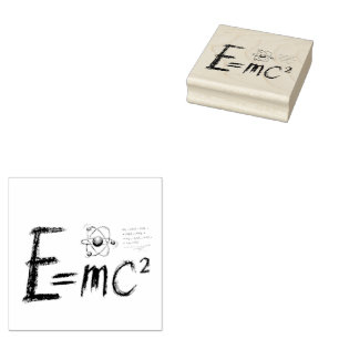 Einsteins Relativitätstheorie. Formel Gummistempel