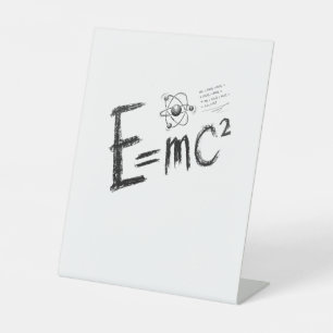 Einsteins Relativitätstheorie. Formel Sockelschild