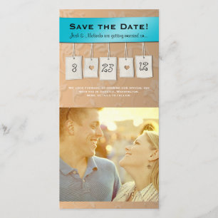 Einstellbare Farbe: DIY Save the Date Foto Cards