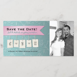 Einstellbare Farbe: DIY Save the Date Foto Cards