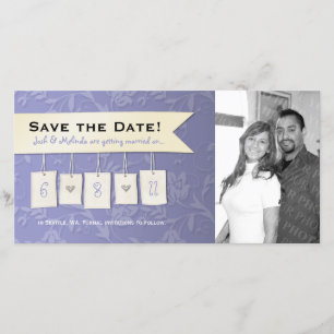 Einstellbare Farbe: DIY Save the Date Foto Cards