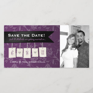Einstellbare Farbe: DIY Save the Date Foto Cards