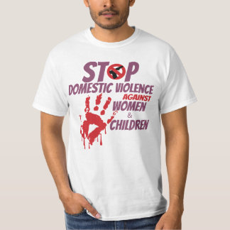 Einstellung der häuslichen Gewalt gegen Frauen und T-Shirt
