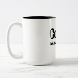 Einstellung der Kaffeegewohnheiten in einer Cup-Sp Zweifarbige Tasse