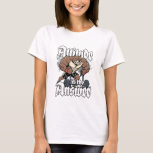 Einstellung Ist Die Antwort Gewichtheber Hund T-Shirt