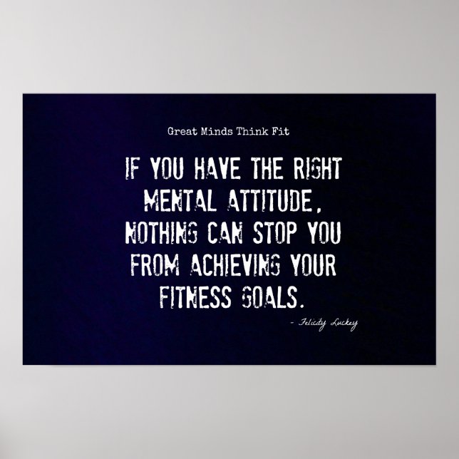 Einstellung und Fitness Erfolge #4! Poster (Vorne)