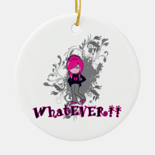 Einstellung whatever ermo Mädchen Vektor Kunst Keramikornament