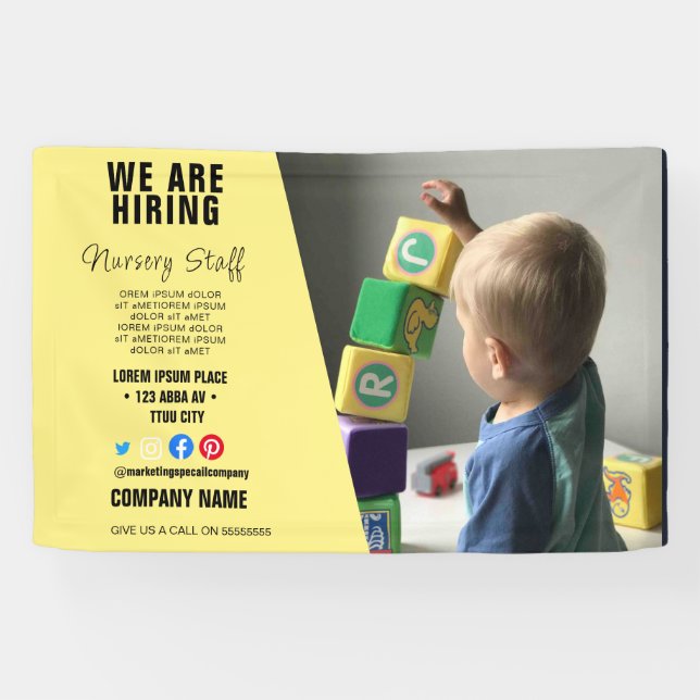 Einstellungspersonal BUSINESS Logo Flyer Poster Pe Banner (Horizontal)