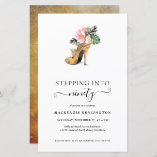 Einstieg in 90 Chic Gold Heelse Geburtstag