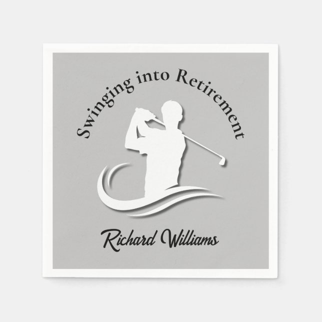 Einstieg in das Retirement Modern Golf Player Part Serviette (Vorderseite)