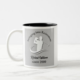 Einstieg in das Retirement Modern Golf Player Part Zweifarbige Tasse