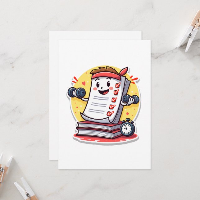Einstufungspapiere ist mein Cardio-Geschenk für Le Einladung (Vorderseite/Rückseite Beispiel)