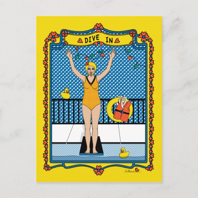 Eintauchen in_B_ Postkarte (Vorderseite)