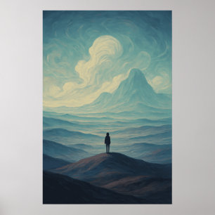 Eintauchende Traumlandschaft der Einsamkeit Surr Poster
