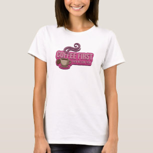 EINTRÄCHTIGER KAFFEE ZUERST DANN REDEN Tragbare Ku T-Shirt