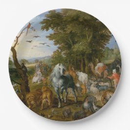 Eintrag der Tiere in die Arche Noah (Brueghel) Pappteller