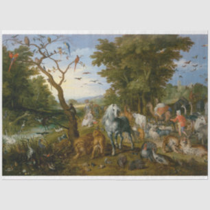 Eintrag der Tiere in die Arche Noah (Brueghel) Seidenpapier