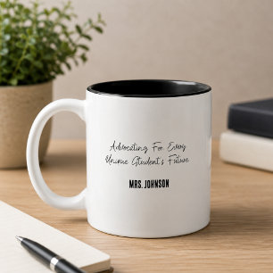 Eintreten für die Zukunft jedes einzigartigen Schü Zweifarbige Tasse