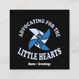 Eintreten für Little Hearts zur Vorbeugung von Kin Quadratische Visitenkarte