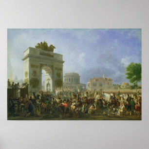 Eintritt der Kaisergarde in Paris Poster