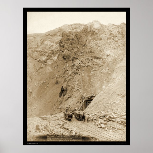 Eintritt in das Great Homestake Mine SD 1888 Poster (Vorne)