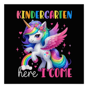 Eintritt in den Kindergarten, ich komme Einhorn Zu Poster