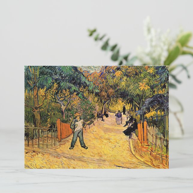 Eintritt in den öffentlichen Park von Vincent van  Einladung (Stehend Vorderseite)