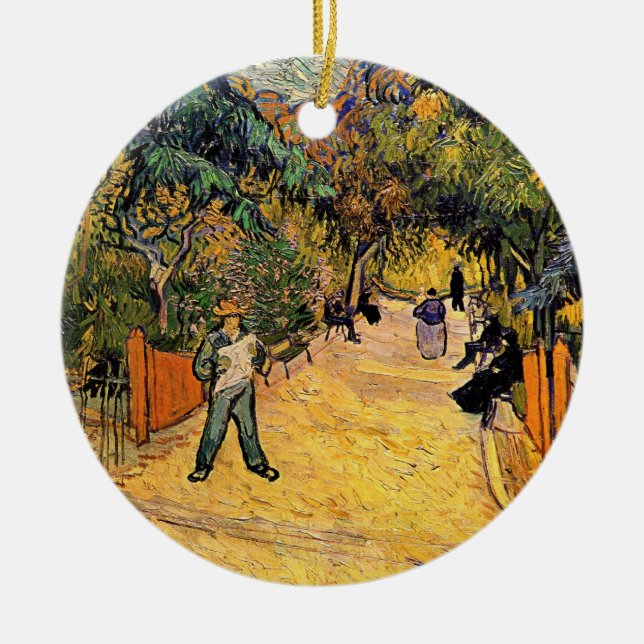 Eintritt in den öffentlichen Park von Vincent van  Keramik Ornament (Vorne)