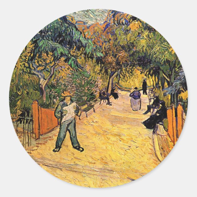 Eintritt in den öffentlichen Park von Vincent van  Runder Aufkleber (Vorderseite)