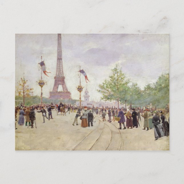 Eintritt in die Ausstellung Universelle, 1889 Postkarte (Vorderseite)