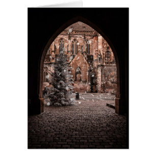 Eintritt in die Weihnachtskarte des Dorfes