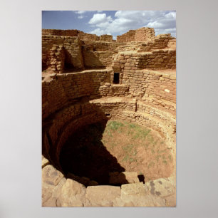 Eintritt in eine Kiva, gebaut 11.-14. Jahrhundert Poster