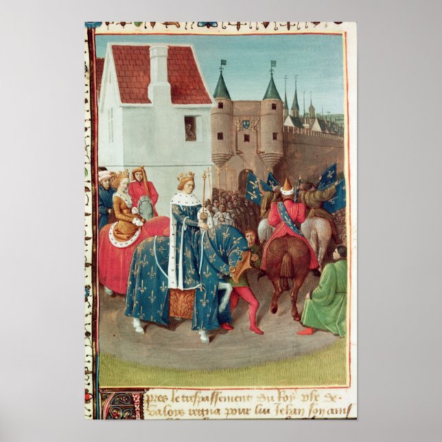 Eintritt in Paris von König Jean II. Le Bon Poster (Vorne)
