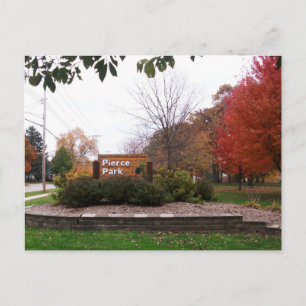 Eintritt, Pierce Park im Herbst, Appleton, WI Postkarte