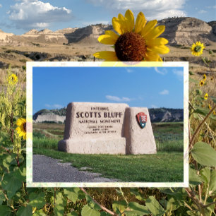 Eintritt Sign, Scotts Bluff National Monument, NE Postkarte