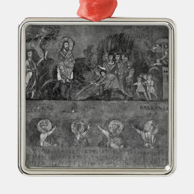 Eintritt von Jesus in Jerusalem Silbernes Ornament (Vorne)