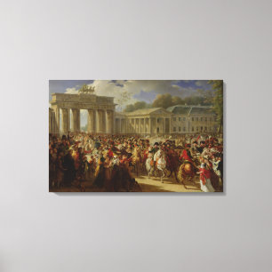 Eintritt von Napoleon I in Berlin Leinwanddruck