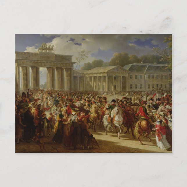 Eintritt von Napoleon I in Berlin Postkarte (Vorderseite)