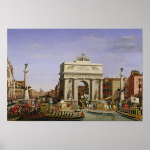 Eintritt von Napoleon I in Venedig, 1807 Poster
