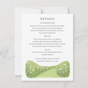 Eintrittskarte für Außendetails mit Grassy Trail RSVP Karte
