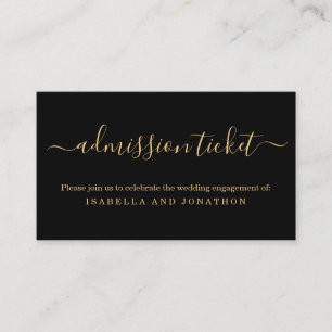 Eintrittskarte für das Black and Gold Ticket Begleitkarte