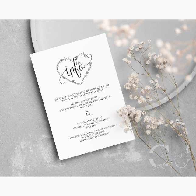 Eintrittskarte für die Hochzeitdetails RSVP Karte (Von Creator hochgeladen)