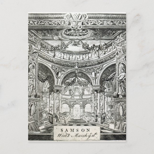 Eintrittskarte für Händels Oratorium Postkarte (Vorderseite)