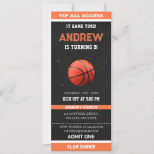 Eintrittskarten für das All-Star-Basketball-Party Einladung