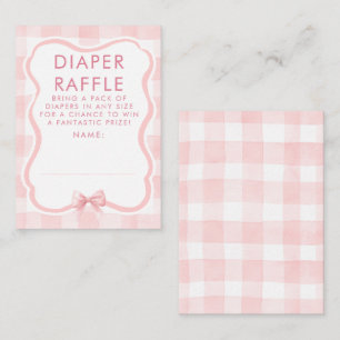 Eintrittskarten für Diaper-Raffle-Baby-Party mit r Begleitkarte