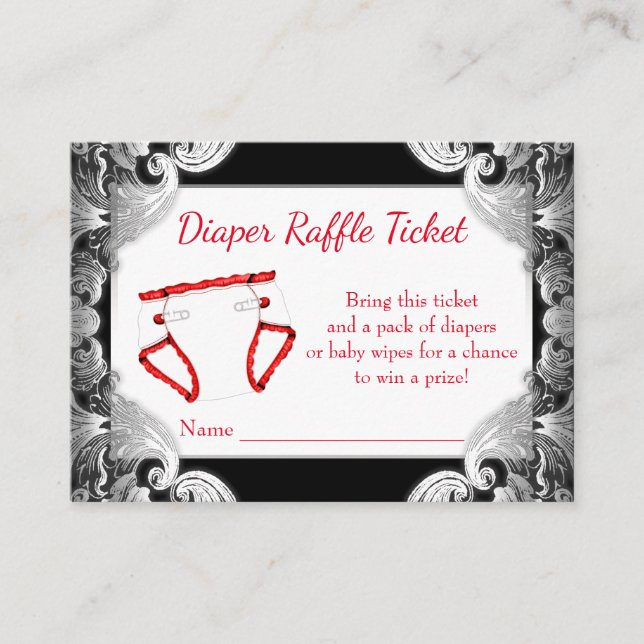 Eintrittskarten zum Red Black Silver Diaper Begleitkarte (Vorderseite)